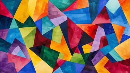 Create abstract art using geometric shapes.