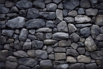 Neatly stacked rough cut stone wall texture background.