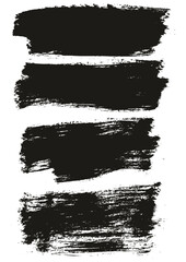 Hand Drawn Flat Paint Brush Thick Long Background High Detail Abstract Vector Background Set 