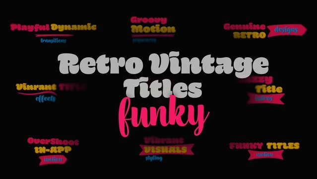 Funky Vintage Retro Insignia Badges Titles Animation