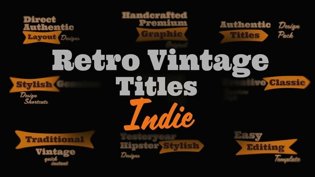 Indie Vintage Retro Insignia Badges Titles Animation
