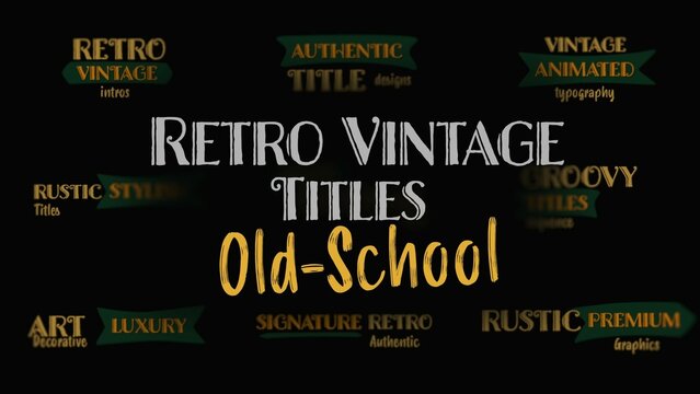 Old-School Vintage Retro Insignia Badges Titles Animation