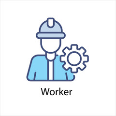 Worker  Icon Symbol vector graphics.