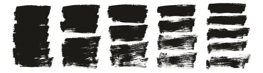 Hand Drawn Flat Paint Brush Thick Long Background High Detail Abstract Vector Background MEGA Set 