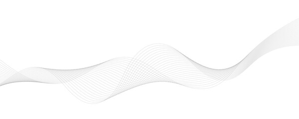 Abstract vector background with grey wavy lines
