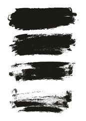 Fototapeta premium Hand Drawn Round Sponge Thin Artist Brush Long Background High Detail Abstract Vector Background Set 