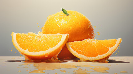 Juice oranges. Summer fresh citrus. Fruits background