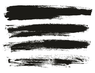 Hand Drawn Round Sponge Thin Artist Brush Long Background High Detail Abstract Vector Background Set 