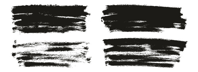 Hand Drawn Round Sponge Thin Artist Brush Long Background High Detail Abstract Vector Background Set 