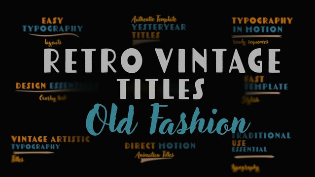 Old-Fashioned Vintage Retro Insignia Badges Titles Animation