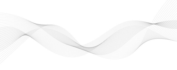 Abstract vector background with grey wavy lines
