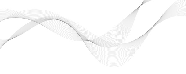Abstract vector background with grey wavy lines
