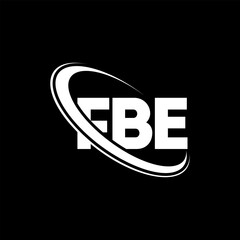 FBE logo. FBE letter. FBE letter logo design. Initials FBE logo linked with circle and uppercase monogram logo. FBE typography for technology, business and real estate brand.