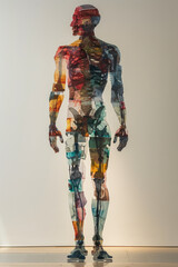 abstract image of all systems of the human body, which is a single interacting system,generative ai