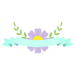 Flower Ribbon Banner