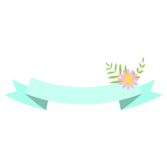 Fototapeta premium Flower Ribbon Banner
