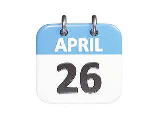 Calender icon 3d render illustration