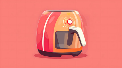 Air fryer kitchen tool. Cartoon vector style for your design. generative AI