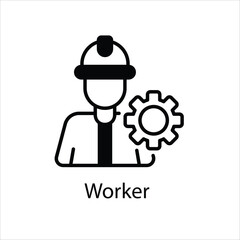 Worker  Icon Symbol vector graphics.
