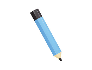 Pencil icon 3d render illustration
