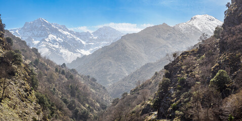 Fototapeta na wymiar Mulhacen and Alcazaba peaks of Sierra Nevada range, Spain