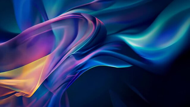 abstract background with smooth lines in blue, purple and yellow colors