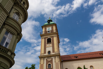 Beauty of Maribor Cathedral (Church of St John the Baptist) in Maribor, Slovenia, Europe....