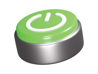 Button icon 3d render illustration 