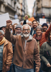 Pensioners Protest on the Streets