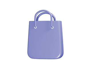 Shoping bag icon 3d render illustration