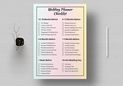 Wedding Planning Checklist