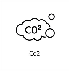 Co2  Icon Symbol vector graphics.