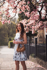 woman in autumn park