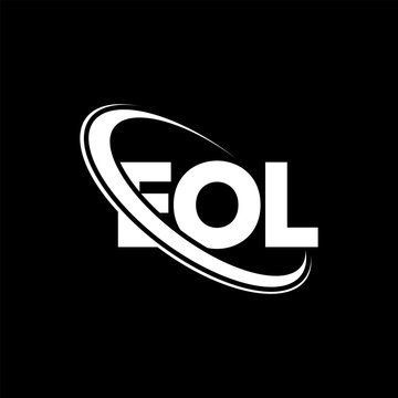 EOL logo. EOL letter. EOL letter logo design. Initials EOL logo linked with circle and uppercase monogram logo. EOL typography for technology, business and real estate brand.