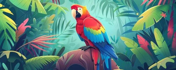 Fototapeta premium tropical parrot.