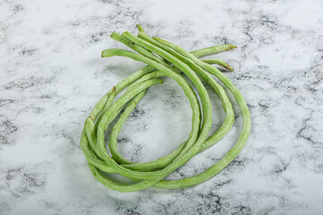 Raw asparagus green bean for cooking