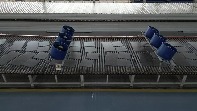 Modern tile and tile production workshop