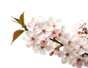 Fototapeta premium Kirschblüten isoliert auf weißen Hintergrund, Freisteller