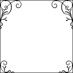 Decorative square black frame with vignettes.