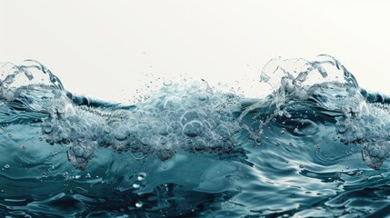 Detailed shot of a wave in the ocean, perfect for nature backgrounds
