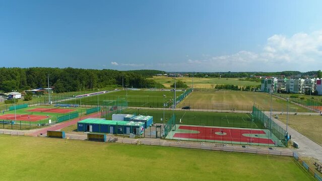 Football Field Ustka Boisko Mks Aerial View Poland