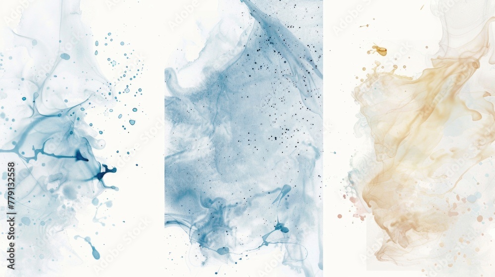 Poster Different colors of ink in close-up shots. Suitable for design projects