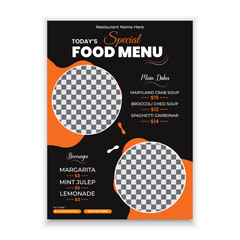 Professional food menu design for restaurants/food flyer design 