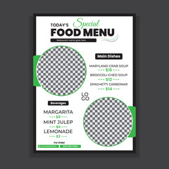 Professional food menu design for restaurants/food flyer design 