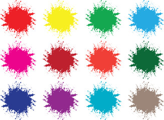 Highlight brush strokes is isolated on a white background. Brush stain or permanent marker pen stroke set. Select the brush lines. Marker color stroke, brush pen hand drawn underline.