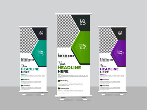 Creative Marketing standee banner design template 