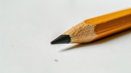 Close-up of a pencil on a white background. Suitable for educational or office-themed projects