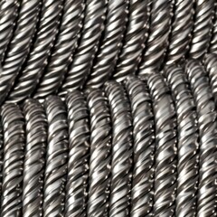 Detailed view of metal wires, suitable for industrial concepts