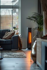 A warm and inviting living room with a fireplace, perfect for home decor websites or interior design blogs