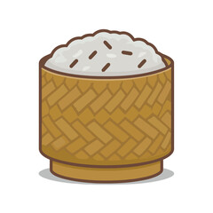 Sticky Rice Elegance Thai Culinary Vector